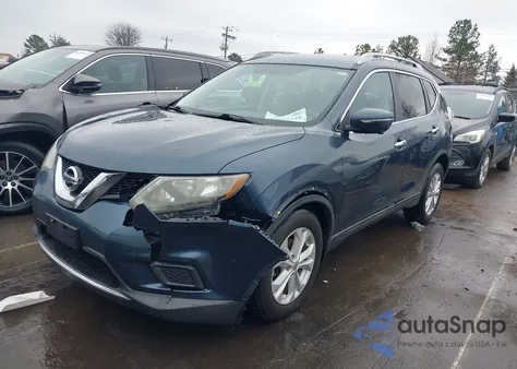 2014 Nissan Rogue Sv из США, поврежденный, VIN 5N1AT2MVXEC836199
